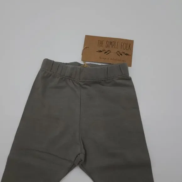 The Simple Folk The Ribbed Legging in Lead Gray Size 12/18 Months - Picture 3 of 6